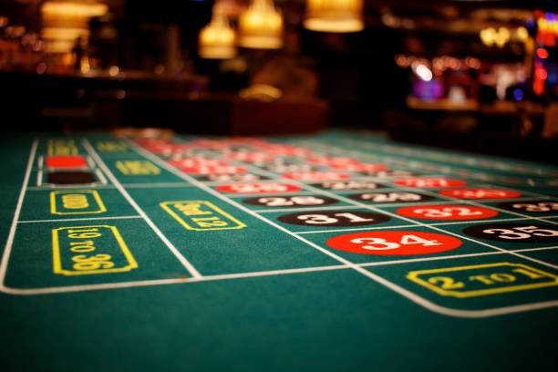 Live roulette table with multiple camera angles